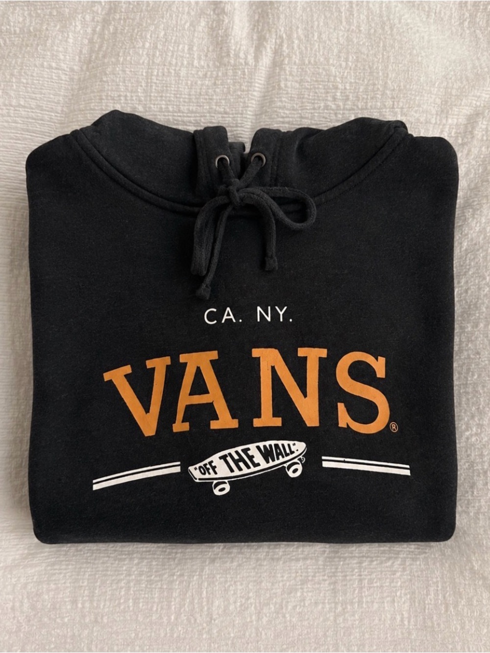 Vans Black Crewneck Sweatshirt with Orange Logo